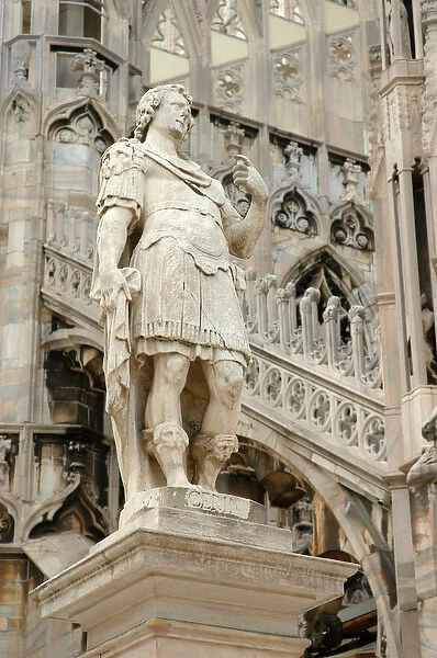 04. Italy, Milan, statue on rooftop of the Duomo