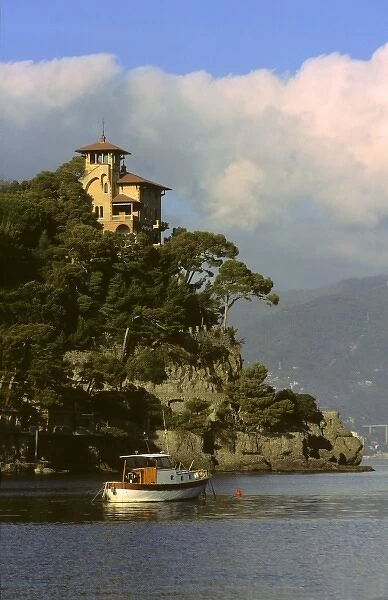 Italy, Portofino. Scenic life on the Mediteranean coast of Italy