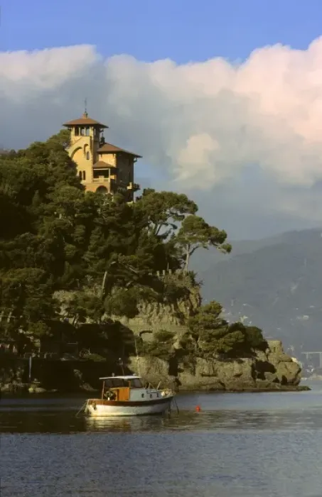 Framed Print : Italy, Portofino. Scenic life on the Mediteranean coast of Italy