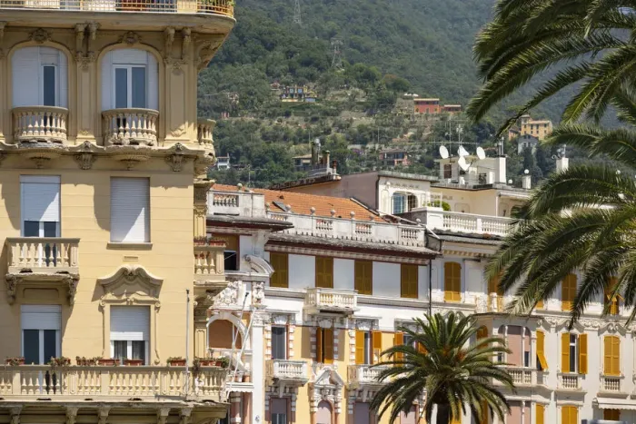 Framed Print : Italy, Province of Genoa, Rapallo. Colorful buildings in resort setting Framed Print : Italy, Province of Genoa, Rapallo. Colorful buildings in resort setting