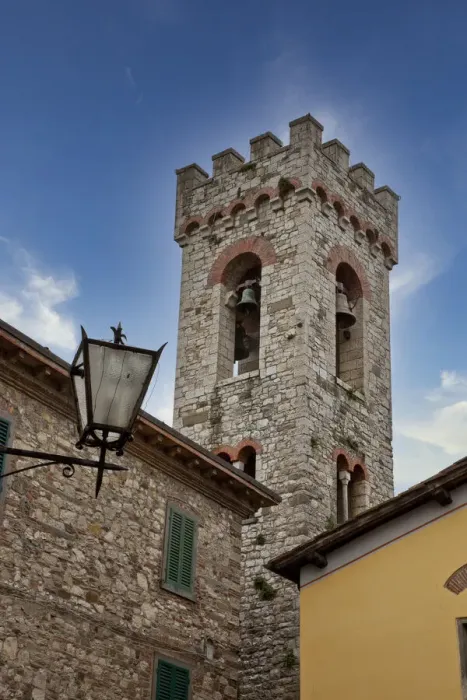 Framed Print : Italy, Radda in Chianti. Bell tower of Saint Niccolo church in Radda in Chianti Framed Print : Italy, Radda in Chianti. Bell tower of Saint Niccolo church in Radda in Chianti