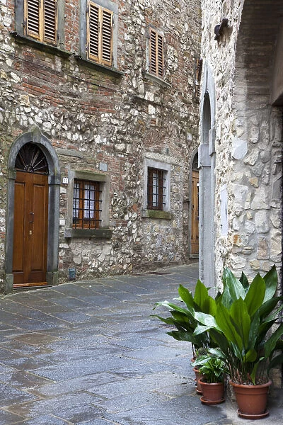 Italy, Radda in Chianti. Street view of Radda in Chianti