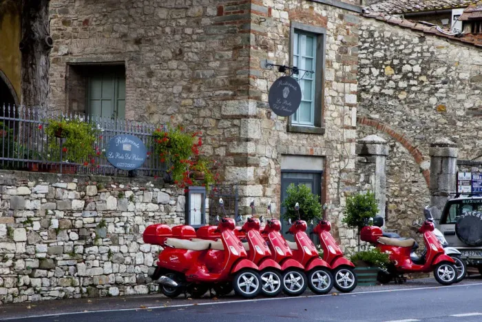 Framed Print : Italy, Radda in Chianti. Vespa scooters for rent in the town of Radda in Chianti Framed Print : Italy, Radda in Chianti. Vespa scooters for rent in the town of Radda in Chianti
