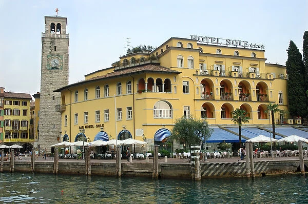 04. Italy, Riva del Garda, Lake Garda, town center (Editorial Usage Only)
