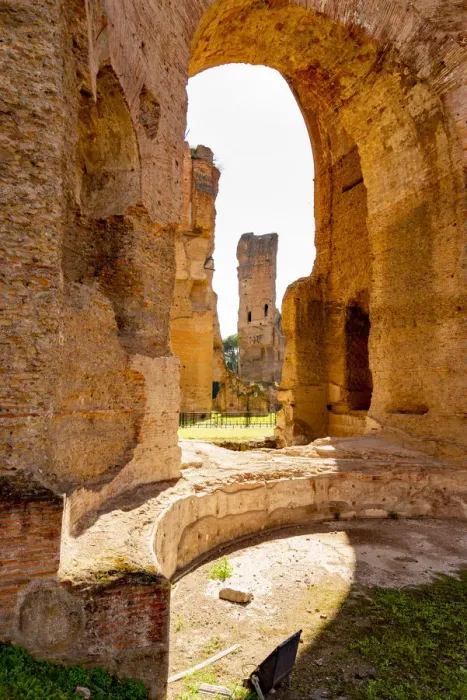 Framed Print : Italy, Rome. Baths of Caracalla, where water supplied by new branch of Aqua Marcia