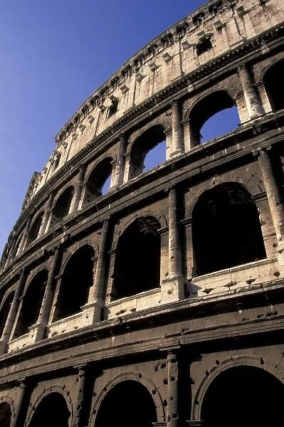 Italy, Rome. Colosseo (Colosseum) detail