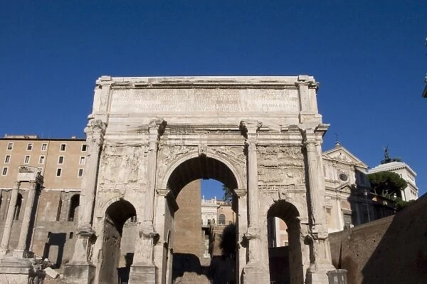Italy, Rome. The Forum. Arch of Septimus Severus