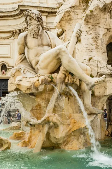 Framed Print : Italy, Rome. Piazza Navona, Fountain of the Four Rivers (Fontana dei Quattro Fiumi) Framed Print : Italy, Rome. Piazza Navona, Fountain of the Four Rivers (Fontana dei Quattro Fiumi)