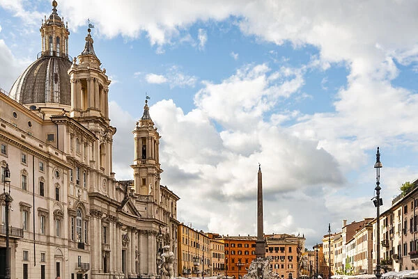 Italy, Rome. Piazza Navona, looking north