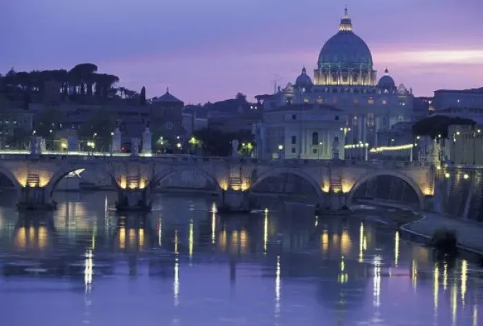 Framed Print : Italy, Rome St. Peters and Ponte Sant Angelo, evening The Vatican Framed Print : Italy, Rome St. Peters and Ponte Sant Angelo, evening The Vatican