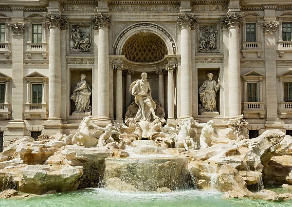 Italy, Rome. The Trevi Fountain, designed by Nicola Salvi