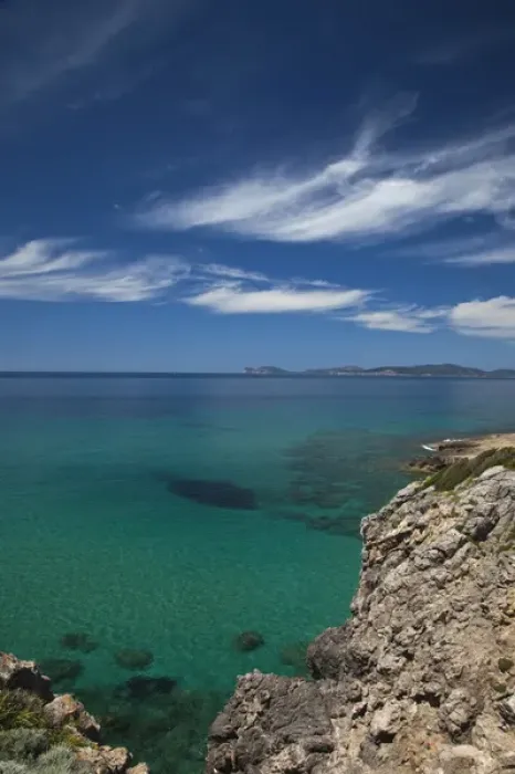 Framed Print : ITALY, Sardinia, Alghero. Rada di Alghero bay