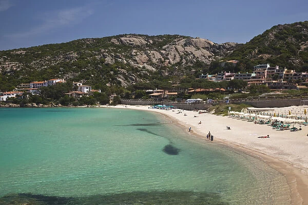 ITALY, Sardinia, Baja Sardinia. Resort beach