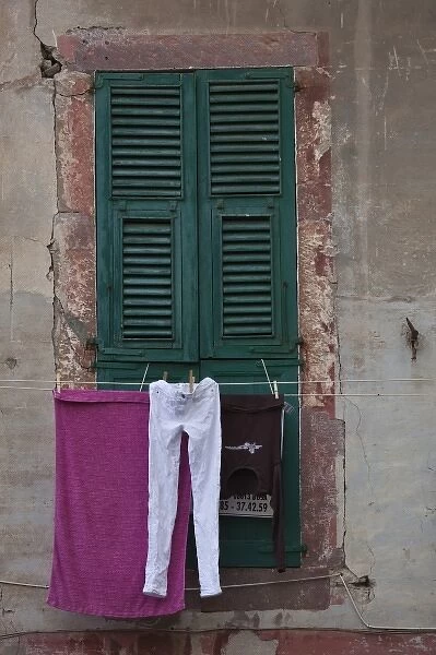 Italy, Sardinia, Bosa. Laundry drying
