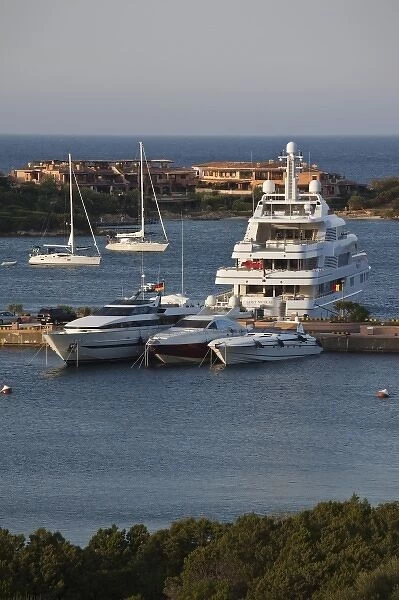 Italy, Sardinia, Porto Cervo. Yacht harbor