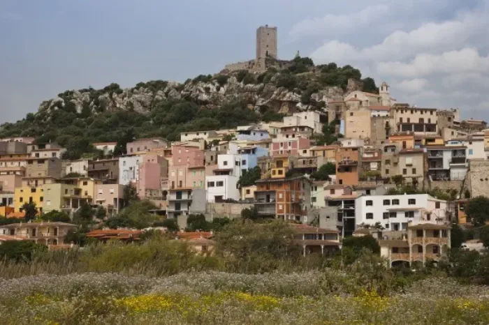 Framed Print : Italy, Sardinia, Posada. Medieval hill town Framed Print : Italy, Sardinia, Posada. Medieval hill town
