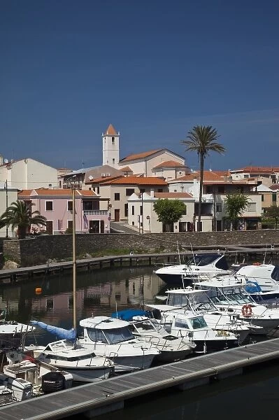 Italy, Sardinia, Stintino. Town and harbor