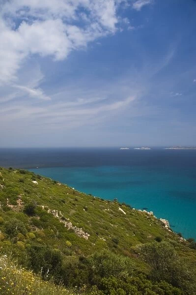 Italy, Sardinia, Villasimius. Seascape by Punta Molentis
