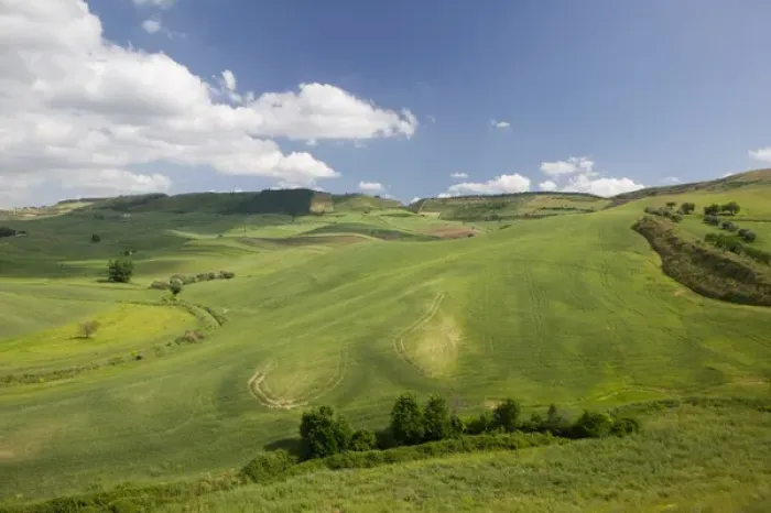 Framed Print : Italy, Sicily, Enna, Pergusa, Green Fields from Roads 561 Framed Print : Italy, Sicily, Enna, Pergusa, Green Fields from Roads 561