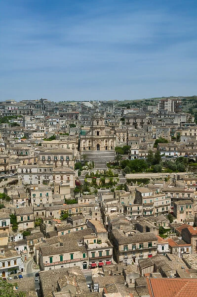 ITALY-Sicily-MODICA: San Giorgio Church & Town from the West  /  Daytime