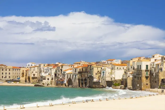 Framed Print : Italy, Sicily, Palermo Province, Cefalu. The beach on the Mediterranean Sea in the town Framed Print : Italy, Sicily, Palermo Province, Cefalu. The beach on the Mediterranean Sea in the town