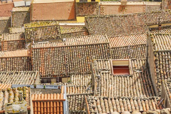 Framed Print : Italy, Sicily, Palermo Province, Gangi. View over the rooftops in the town of Gangi in Framed Print : Italy, Sicily, Palermo Province, Gangi. View over the rooftops in the town of Gangi in