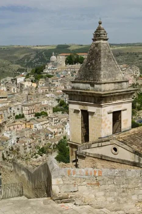 Framed Print : ITALY-Sicily-RAGUSA IBLA: Town View and Santa Maria delle Scale Church Framed Print : ITALY-Sicily-RAGUSA IBLA: Town View and Santa Maria delle Scale Church