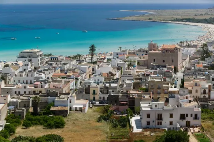 Framed Print : Italy, Sicily, San Vito Lo Capo, Resort Town View