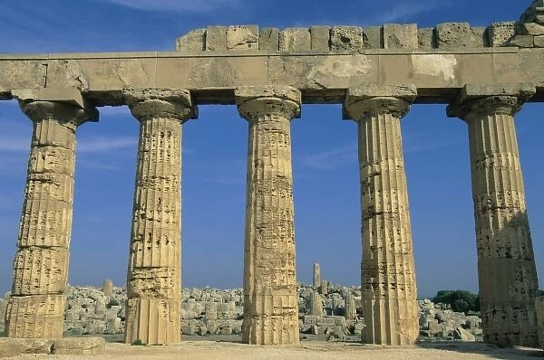 Italy, Sicily, Selinunte, Greek ruins, 6th century, B. C. Temple G