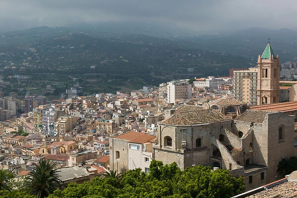 Italy, Sicily, Termini Imerese, Duomo, Cathedral View from the Castello