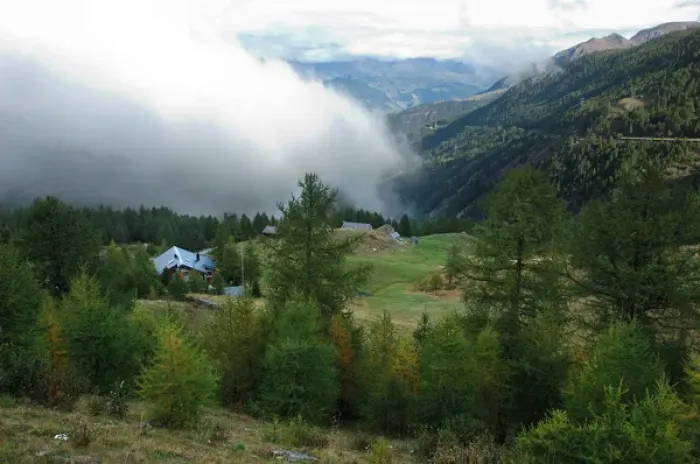 Framed Print : 05. Italy, Simplon Pass, low clouds entering valley Framed Print : 05. Italy, Simplon Pass, low clouds entering valley