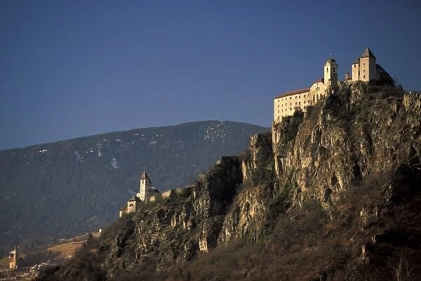 Italy, Trentino, Alto Adige, Chiusa. View of the Chiusa Fortress