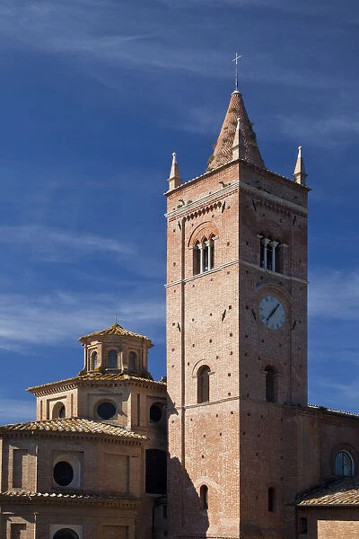 Italy, Tuscany. The Abbazia di Monte Oliveto Maggiore, one of the rural monasteries in Tuscany
