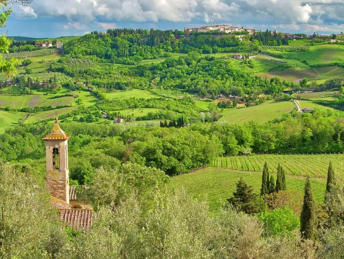 Framed Print : Italy, Tuscany. Chianti Region, Pieve di Santa Maria Novella near Radda with spring green Framed Print : Italy, Tuscany. Chianti Region, Pieve di Santa Maria Novella near Radda with spring green