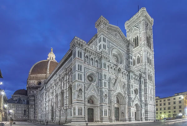 Italy, Tuscany, Florence, Duomo at Dawn - Basilica di Santa Maria del Fiore, the