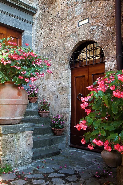 Italy, Tuscany. In and around the medieval hilltown of Civita di Bagnoregio