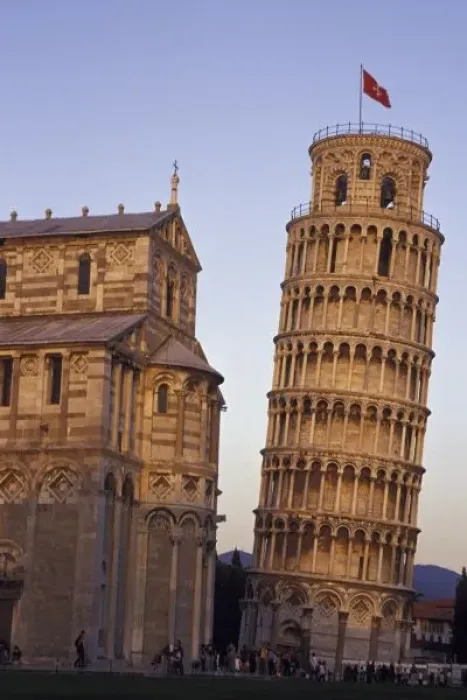 Framed Print : Italy, Tuscany, Pisa Leaning Tower of Pisa and cathedral