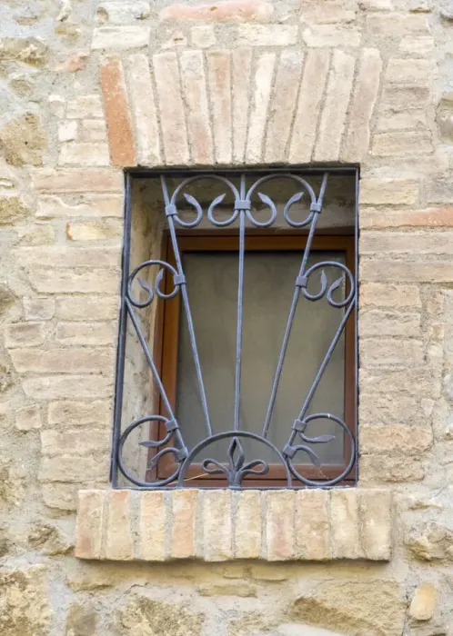 Framed Print : Italy, Tuscany, Province of Siena, Montalcino. Iron-barred window Framed Print : Italy, Tuscany, Province of Siena, Montalcino. Iron-barred window