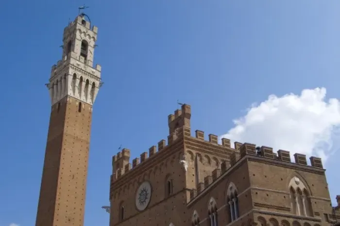 Framed Print : Italy, Tuscany, Siena. The Palazzo Pubblico