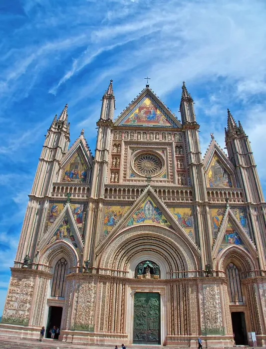 Framed Print : Italy, Umbria, Orvieto. Orvieto Cathedral with it's beautiful facade