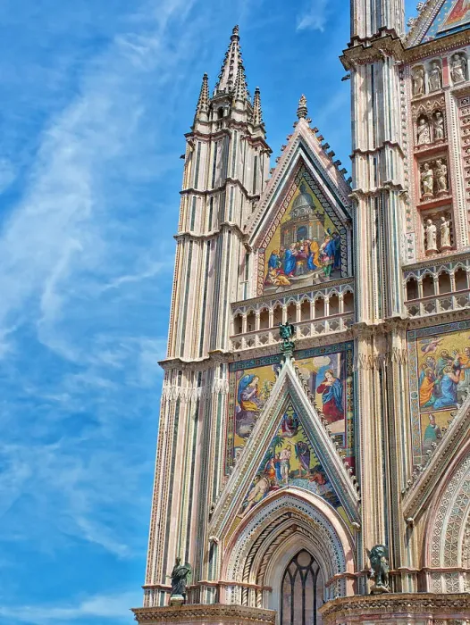 Framed Print : Italy, Umbria, Orvieto. Orvieto Cathedral with it's beautiful facade