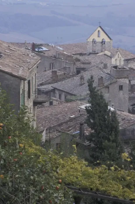 Framed Print : Italy, Umbria, Todl Roofs and church belltowers Framed Print : Italy, Umbria, Todl Roofs and church belltowers