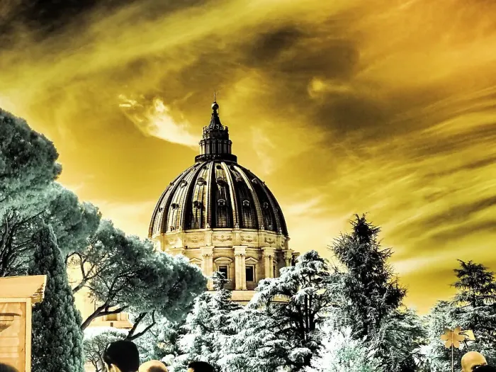Framed Print : Italy, Vatican. Infrared of the Vatican