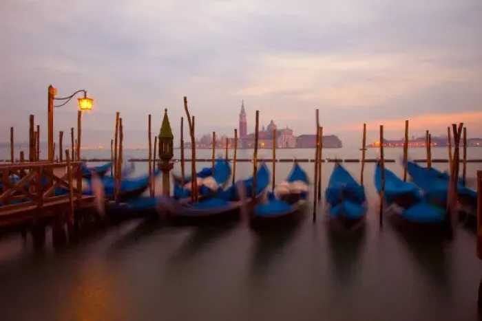 Framed Print : Italy, Venice. Anchored gondolas at twilight. Credit as: Jim Zuckerman / Jaynes Gallery Framed Print : Italy, Venice. Anchored gondolas at twilight. Credit as: Jim Zuckerman / Jaynes Gallery