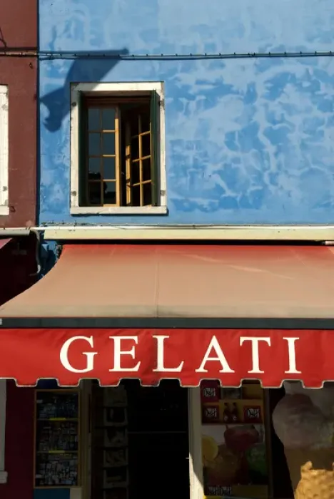 Framed Print : Italy; Venice, Burano. A storefront on the island of Burano Framed Print : Italy; Venice, Burano. A storefront on the island of Burano