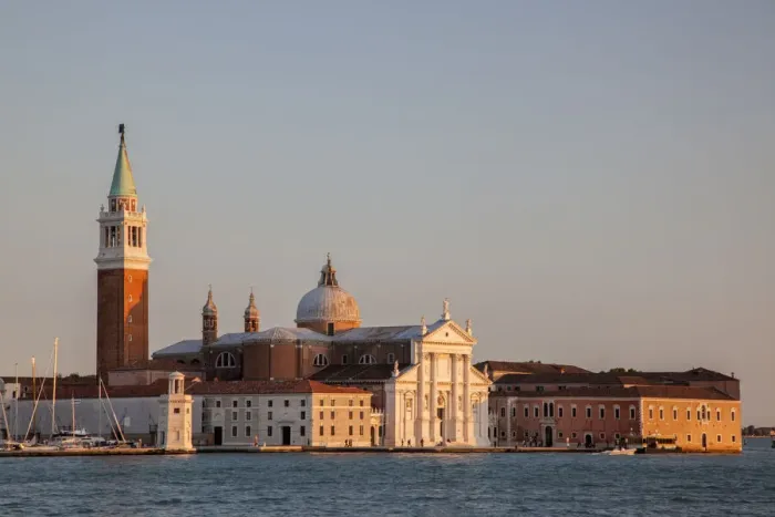 Framed Print : Italy, Venice. Evening light on the San Giorgio Maggiore Church, a 16th Century Benedictine Church Framed Print : Italy, Venice. Evening light on the San Giorgio Maggiore Church, a 16th Century Benedictine Church