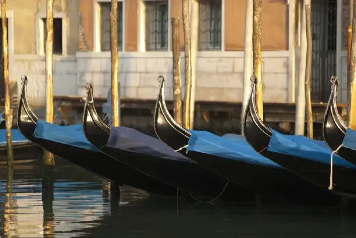 Framed Print : Italy; Venice. Gondolas along the Grand Canal of Venice