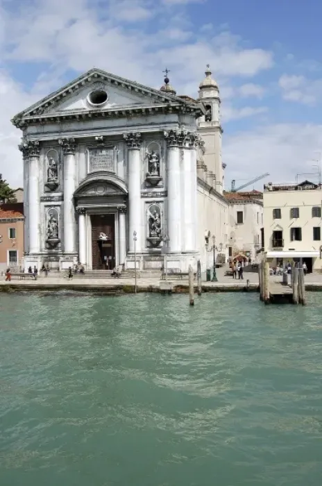 Framed Print : Italy, Venice. Jesuit Church along the Grand Canal
