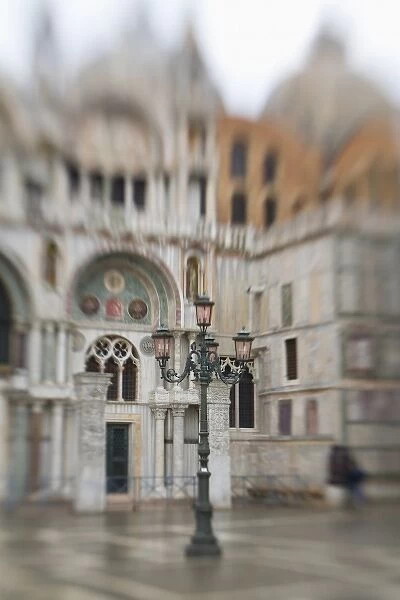 Italy, Venice, Selective Focus of San Marco Duomo and Square