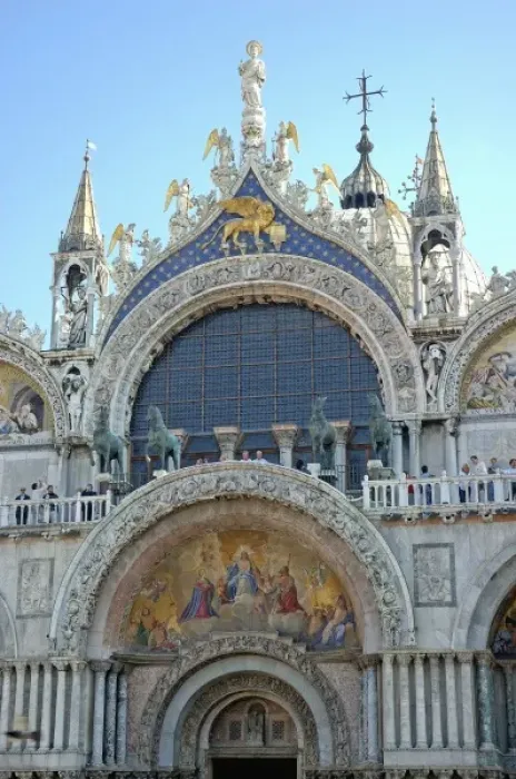 Framed Print : Italy, Venice, St. Marks Basilica in St. Marks Square